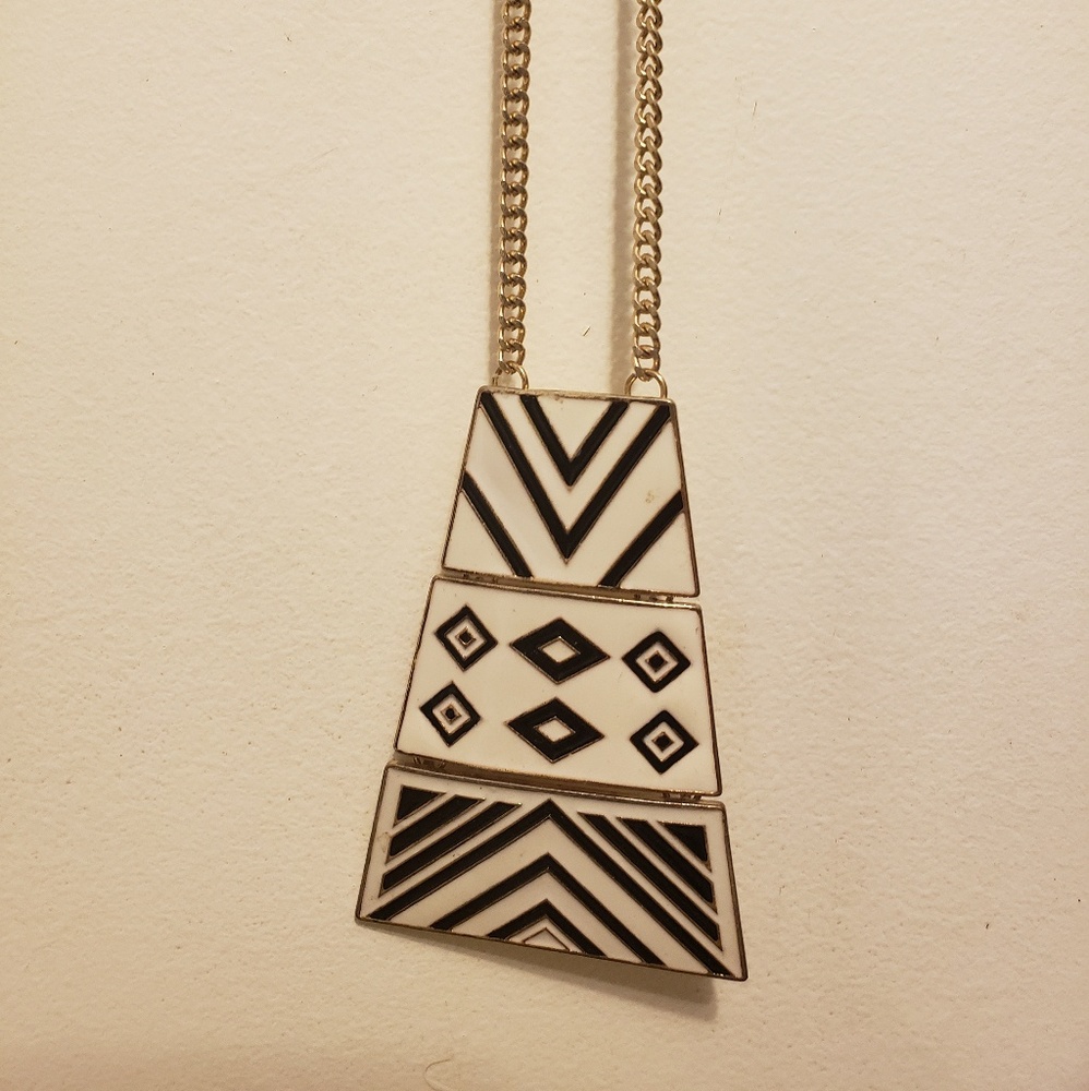 BoHo Tribal long chain necklace